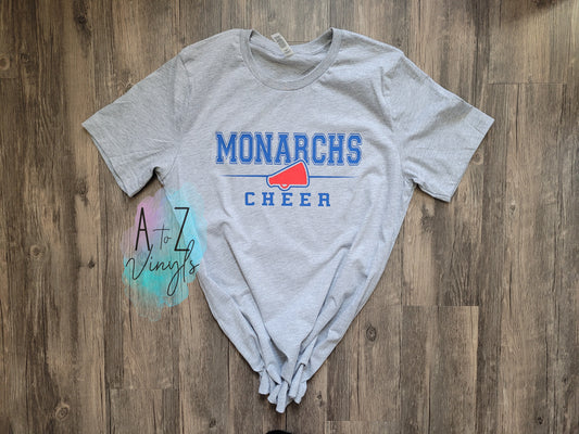 Adult Unisex light Heather Grey- Monarchs Cheer