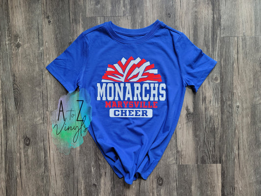 Youth Royal Marysville Monarchs Cheer tee