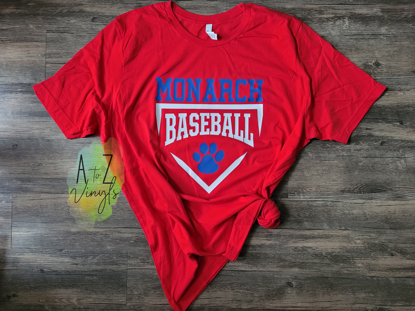 Adult Unisex Red- Monarch baseball