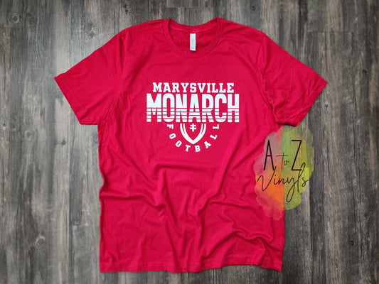 Adult Unisex red- Marysville Monarch Football