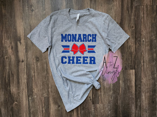 Adult Unisex light grey- Monarch Cheer