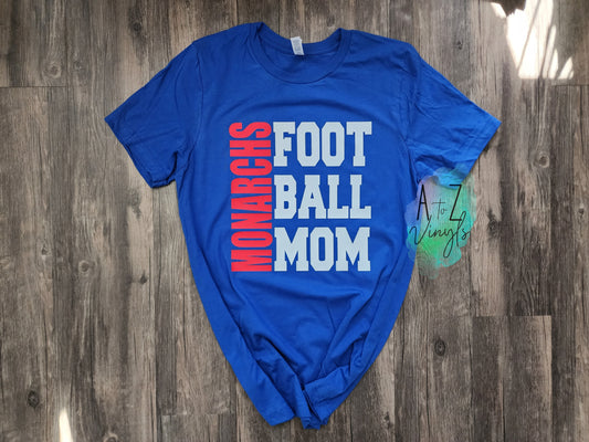 Adult Unisex royal- Monarchs Football Mom