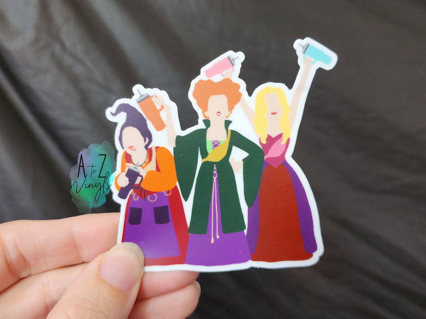 Sticker -Sanderson sisters, sling bags and cups