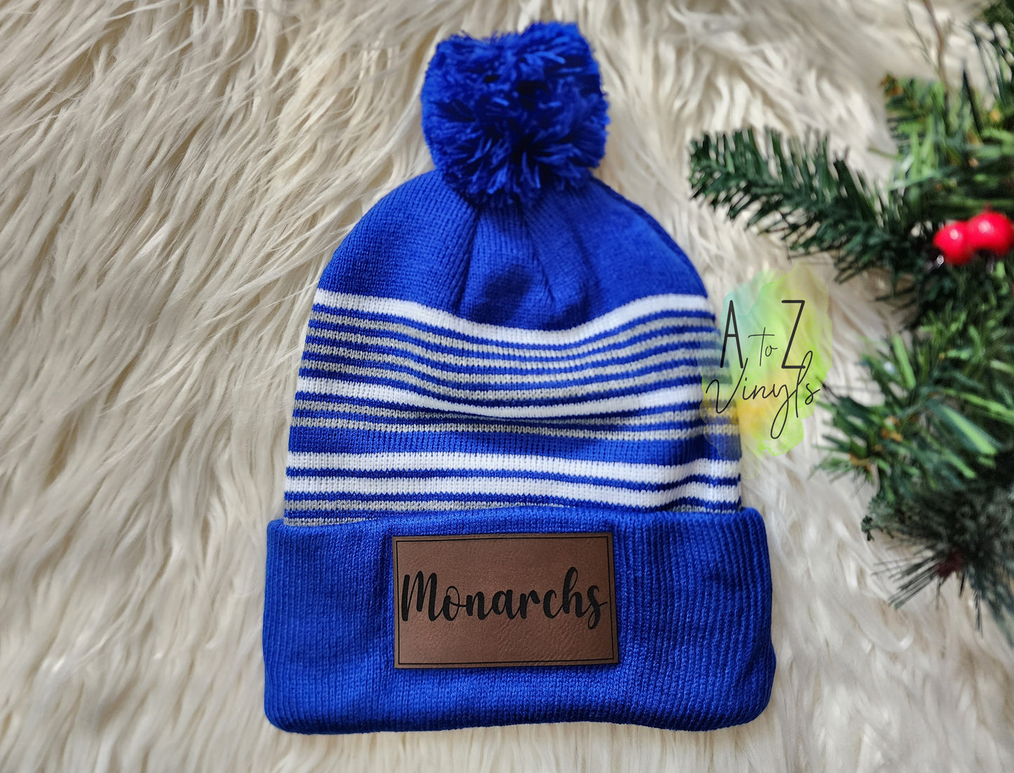 Beanie Striped Royal