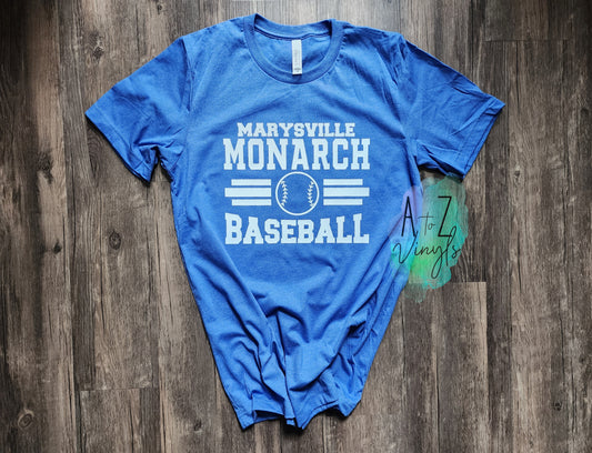 Adult Unisex heather royal- Marysville Monarch Baseball