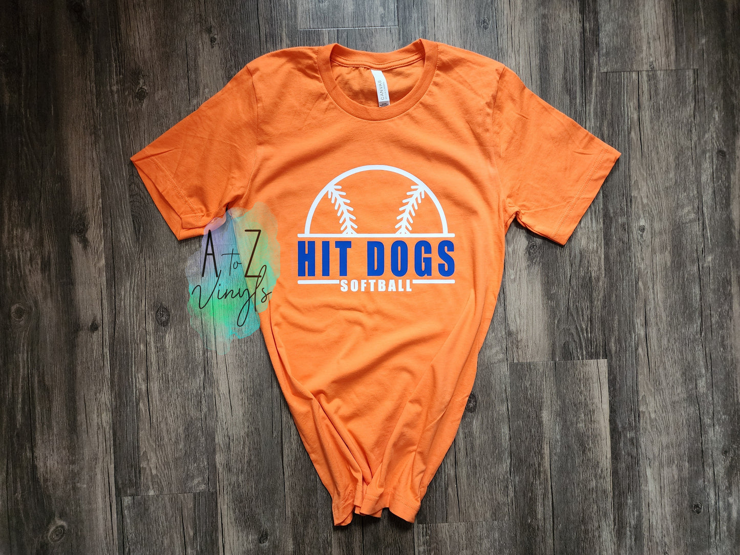 Adult Unisex Orange- Hit Dogs softball/baseball