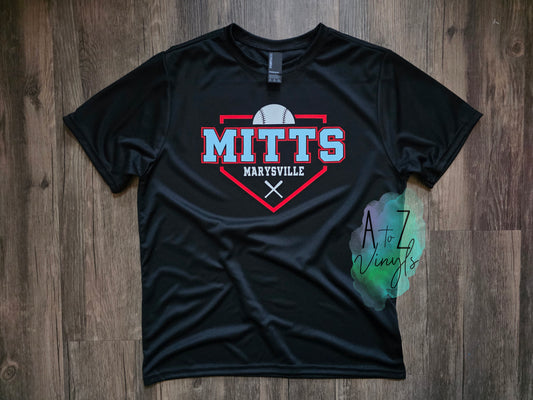 Black Performance- Mitts Marysville tee