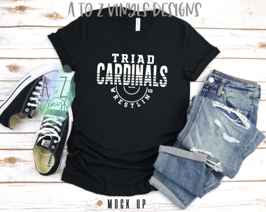 Adult Unisex Black- Triad Cardinals Wrestling