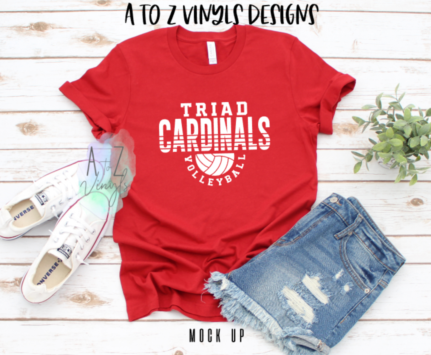 Adult Unisex red - Triad Cardinals Volleyball