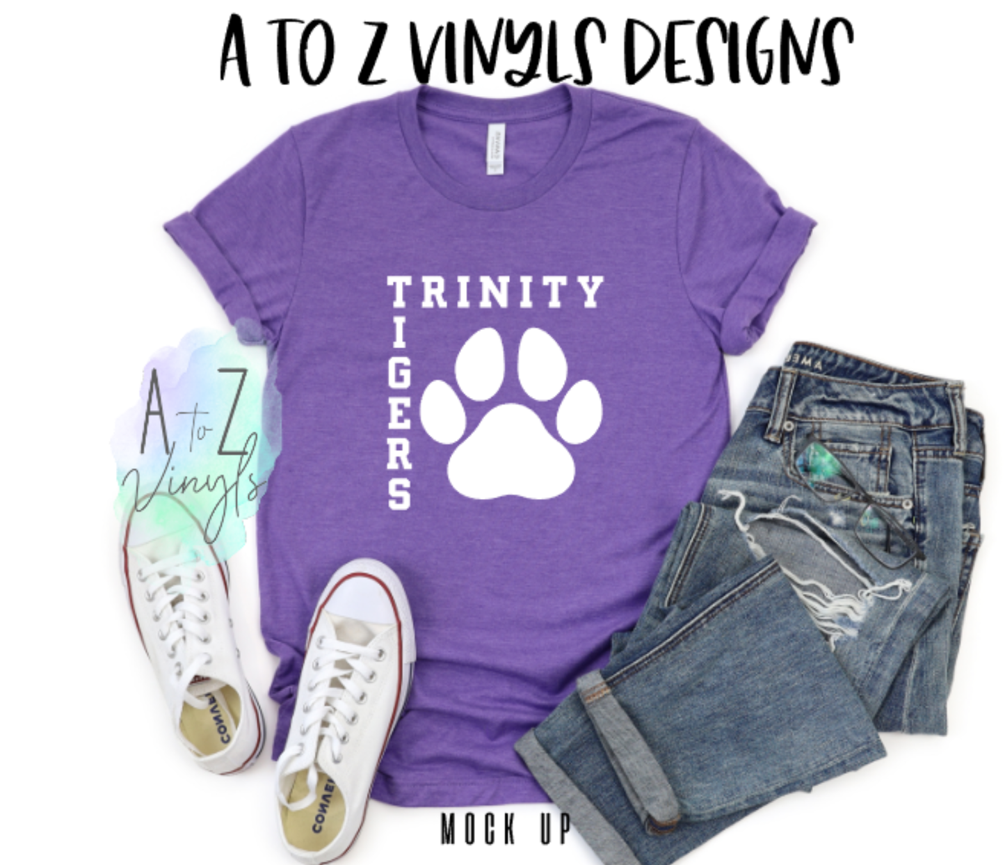 Adult Unisex Heather purple- Trinity Tigers