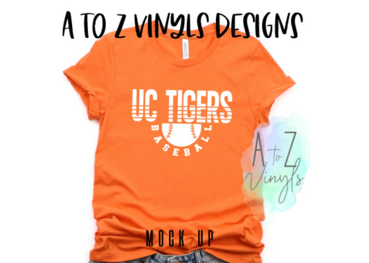 Adult Unisex Orange - UC Tigers baseball 2