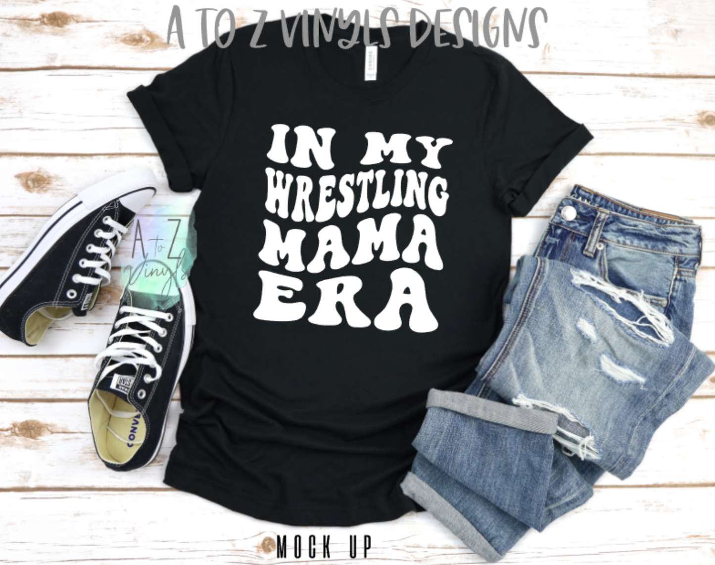 Adult Unisex Black - Wrestling mama era