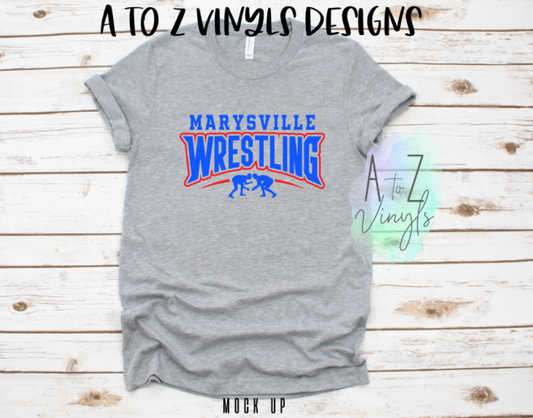 Adult Unisex light grey- Boys Marysville Wrestling