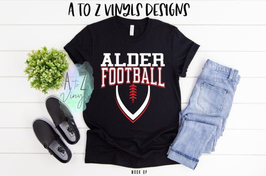 Adult Unisex Black- Alder football