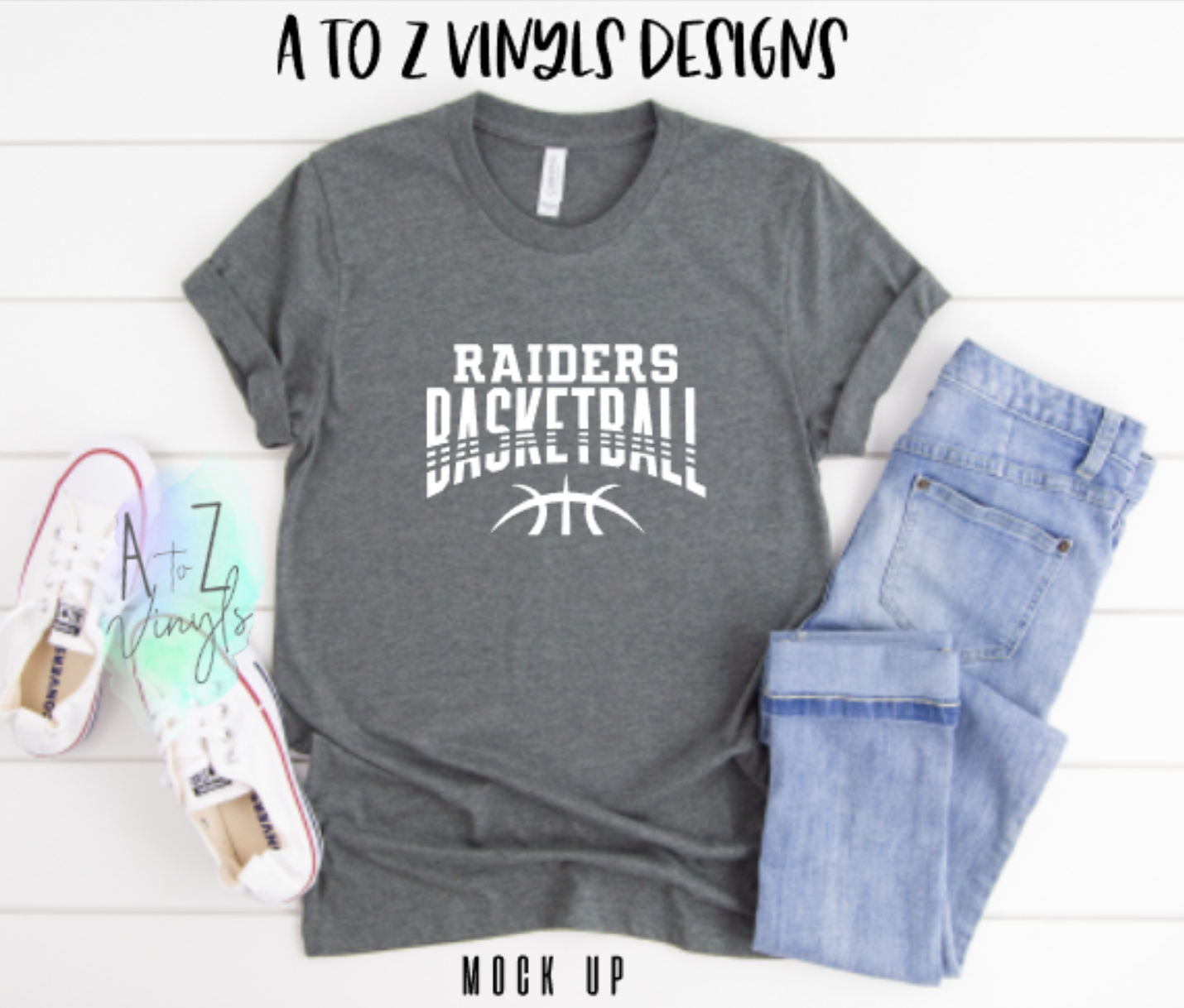 Adult Unisex grey- Raiders Basketball