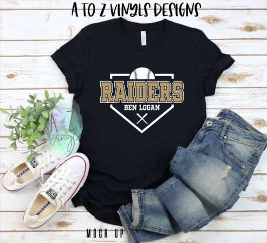 Adult Unisex Black - Raiders Ben Logan Baseball