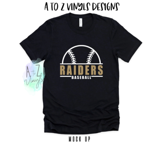 Adult Unisex Black- Raiders Baseball