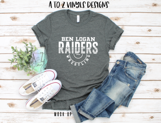 Adult Unisex Grey- Ben Logan Raiders Wrestling