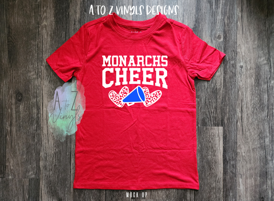 Youth Red Monarchs cheer tee