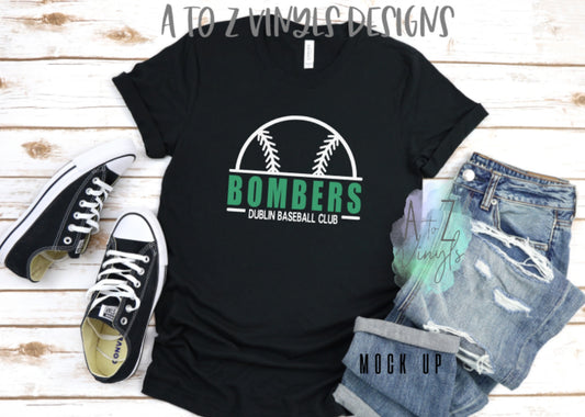 Adult Unisex Black- Bombers Dublin Baseball club