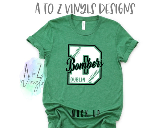 Adult Unisex Heather Green- Dublin Bombers baseball