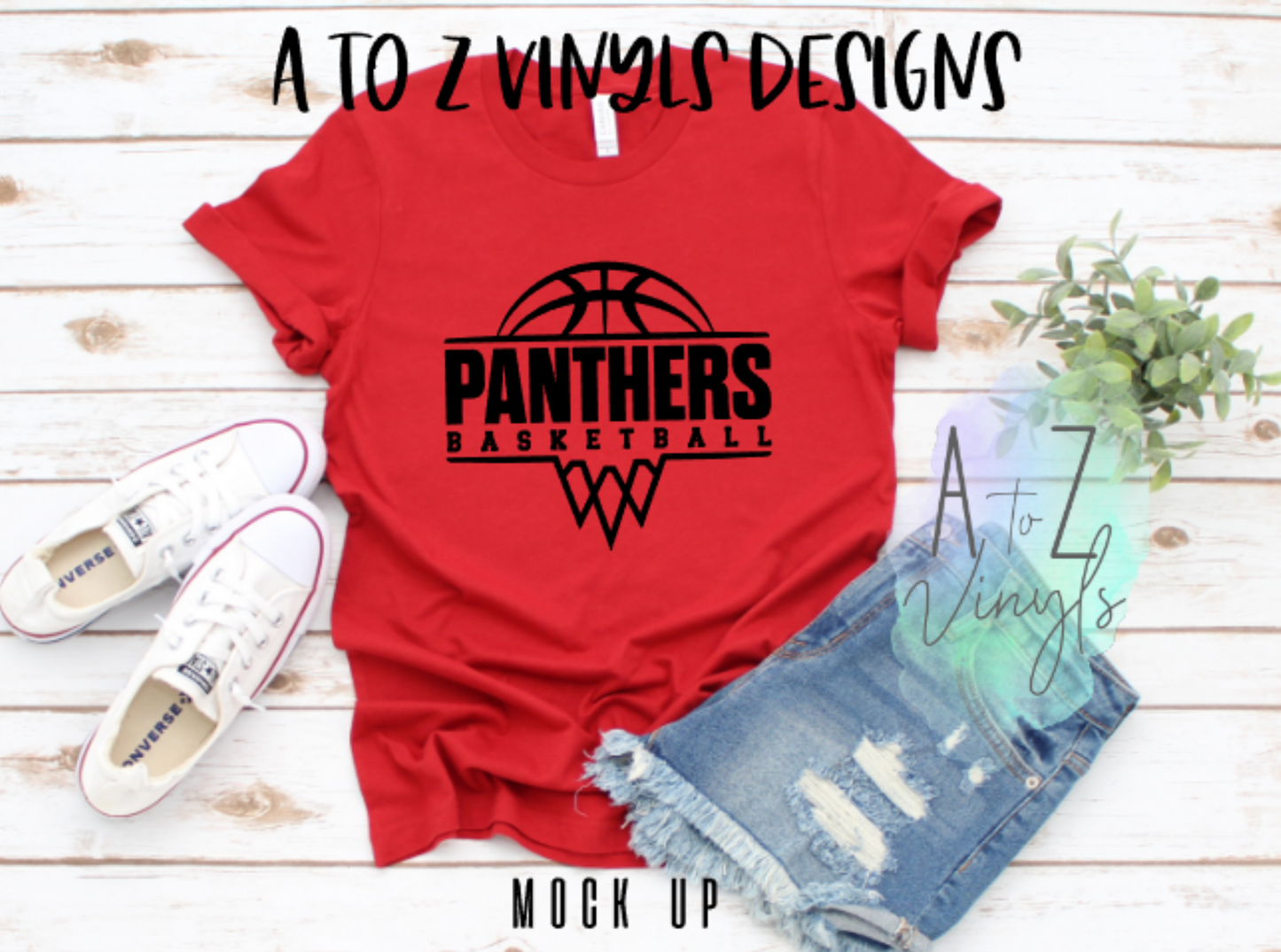 Adult Unisex Red- Panthers Basketball