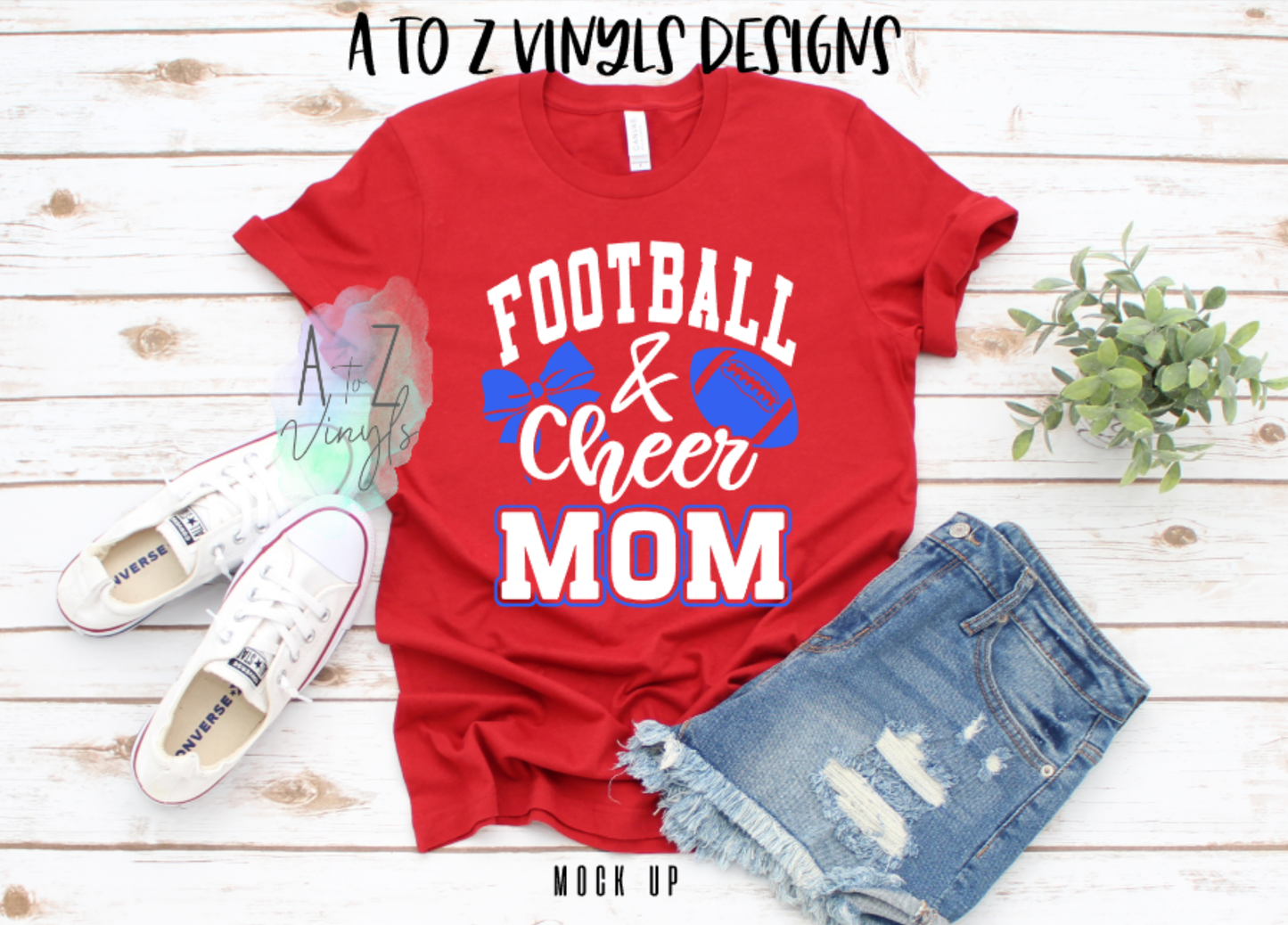 Adult Unisex Red- Football & Cheer Mom