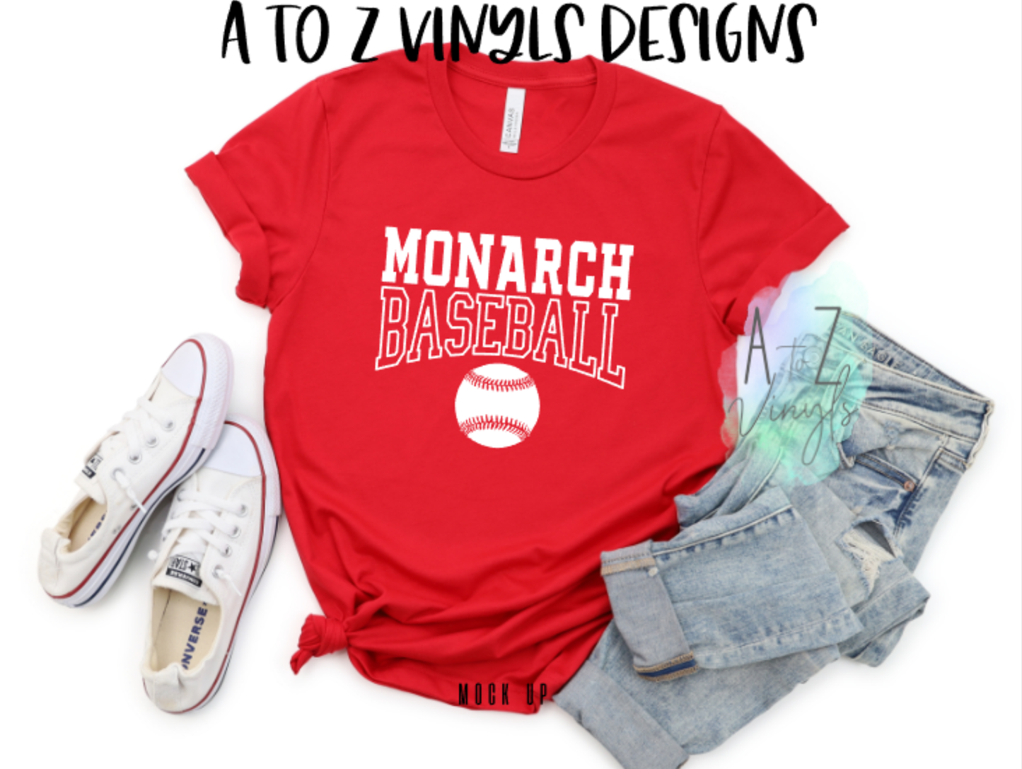 Adult Unisex Red- Monarch Baseball