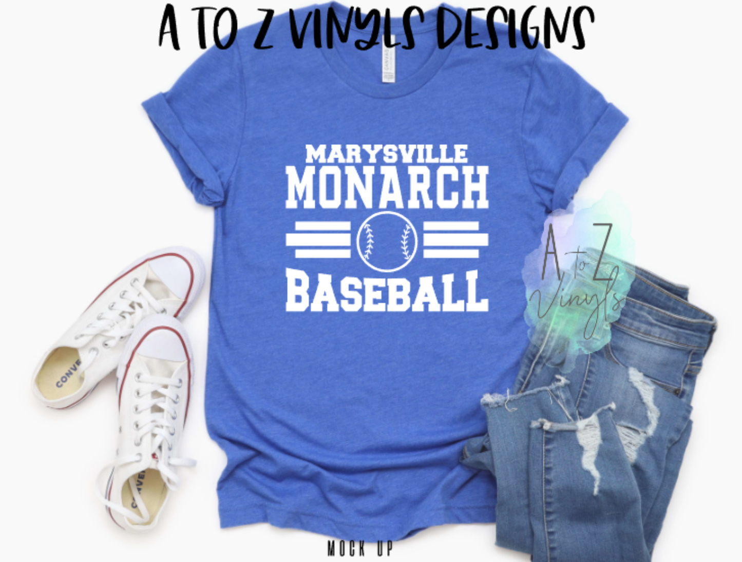 Adult Unisex heather royal- Marysville Monarch Baseball