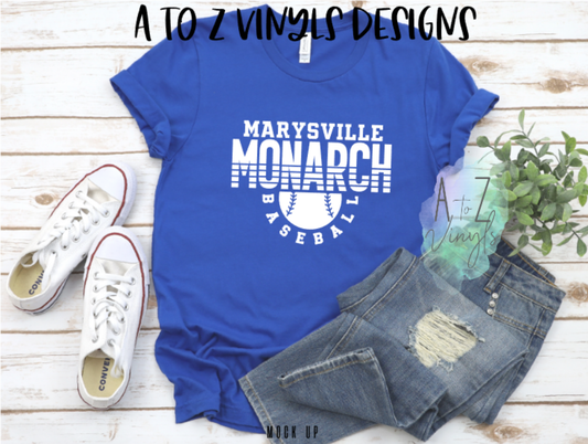 Adult Unisex royal- Marysville Monarch Baseball