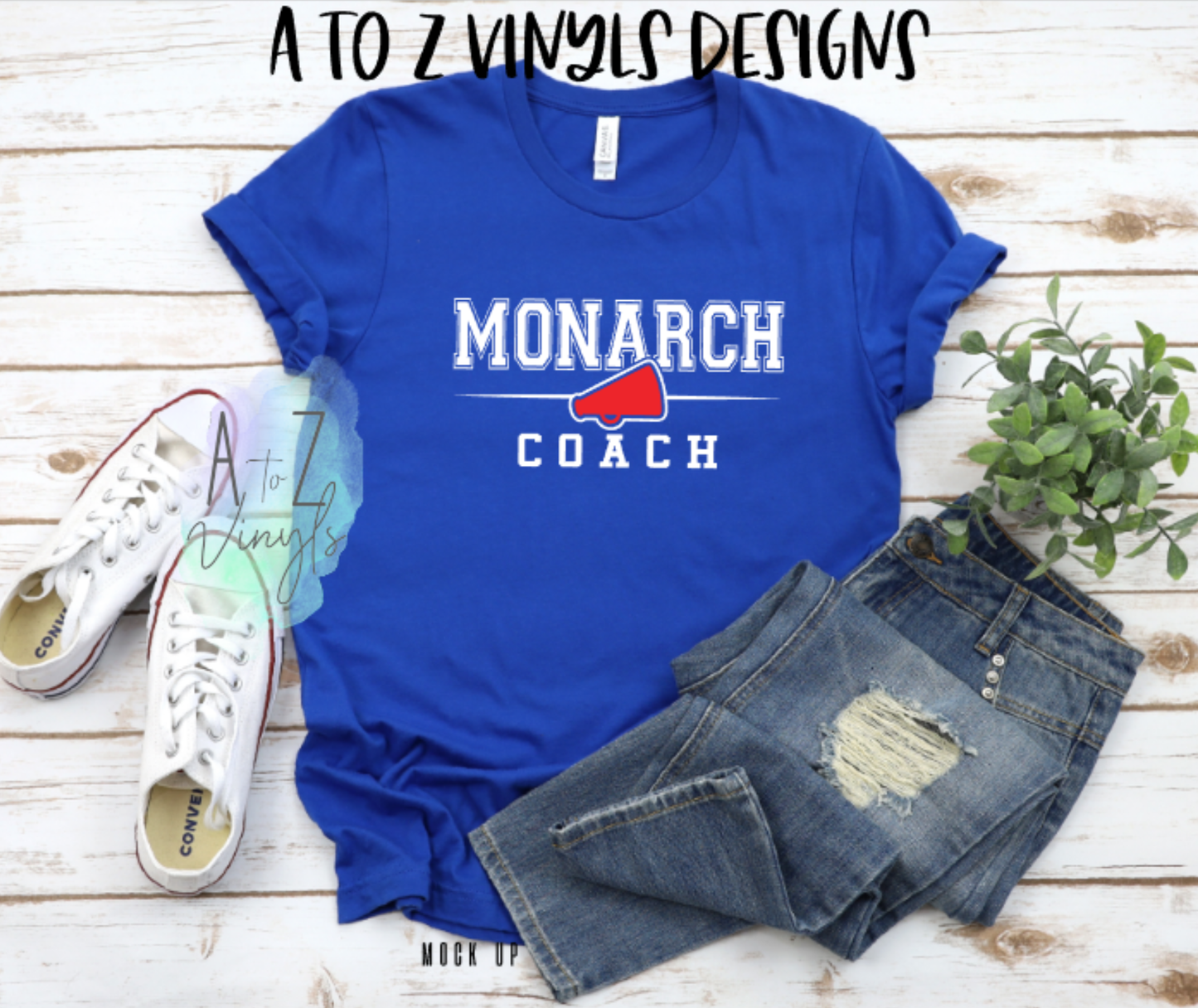 Adult Unisex Royal blue tee- Monarch Cheer coach