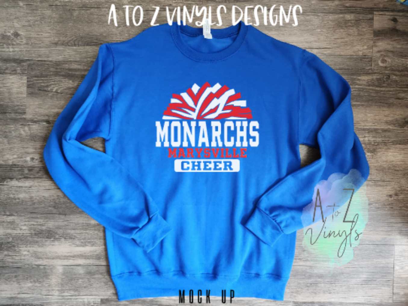 Adult Royal Sweatshirt- Monarchs Marysville Cheer