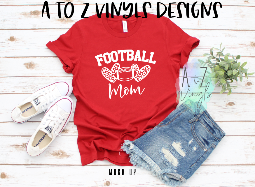 Adult Unisex red- Football mom