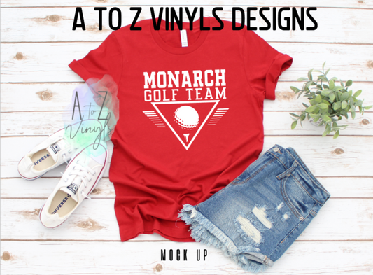 Adult Unisex Red- Monarch golf team