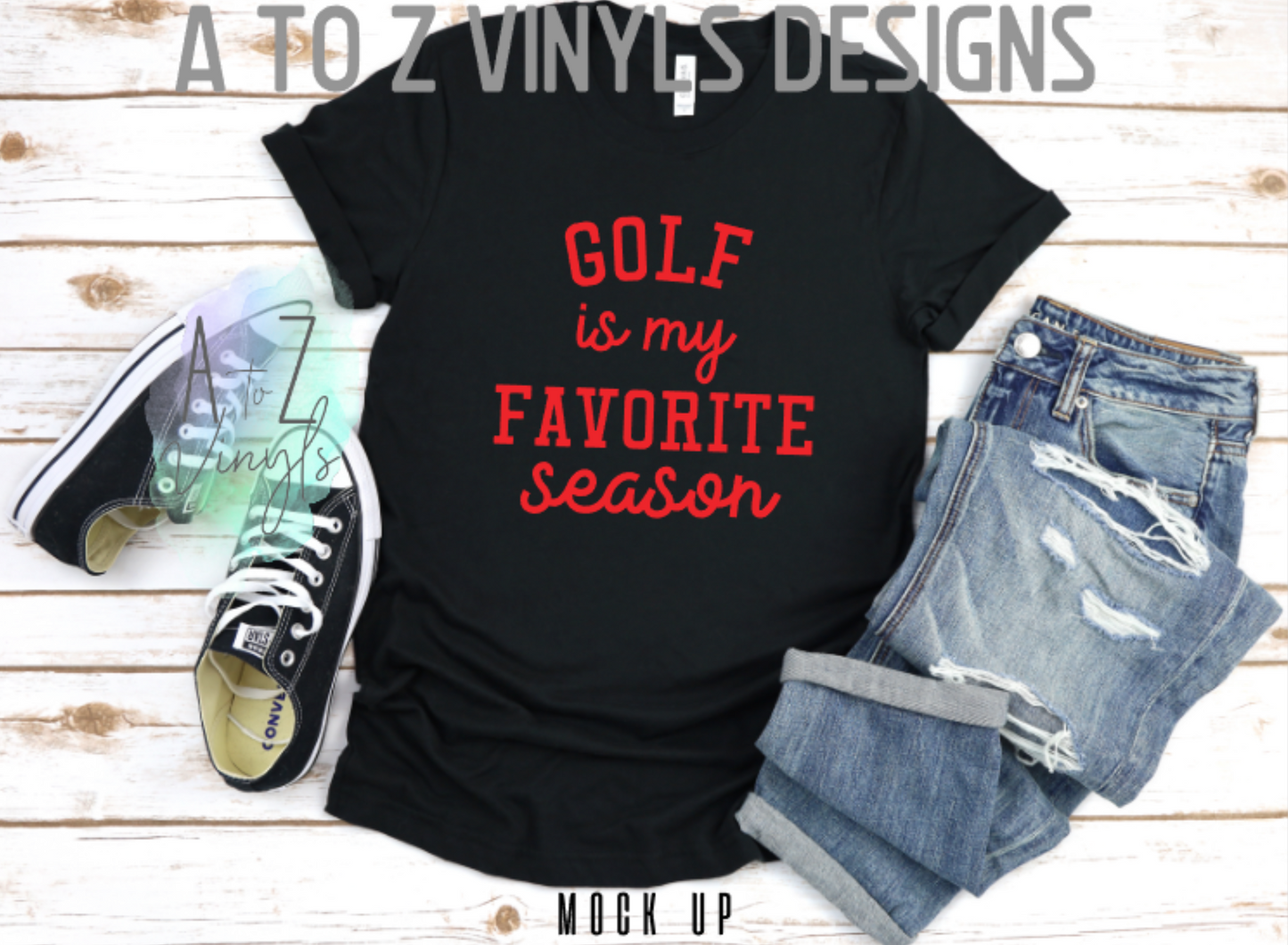 Adult Unisex black- Golf is my favorite season