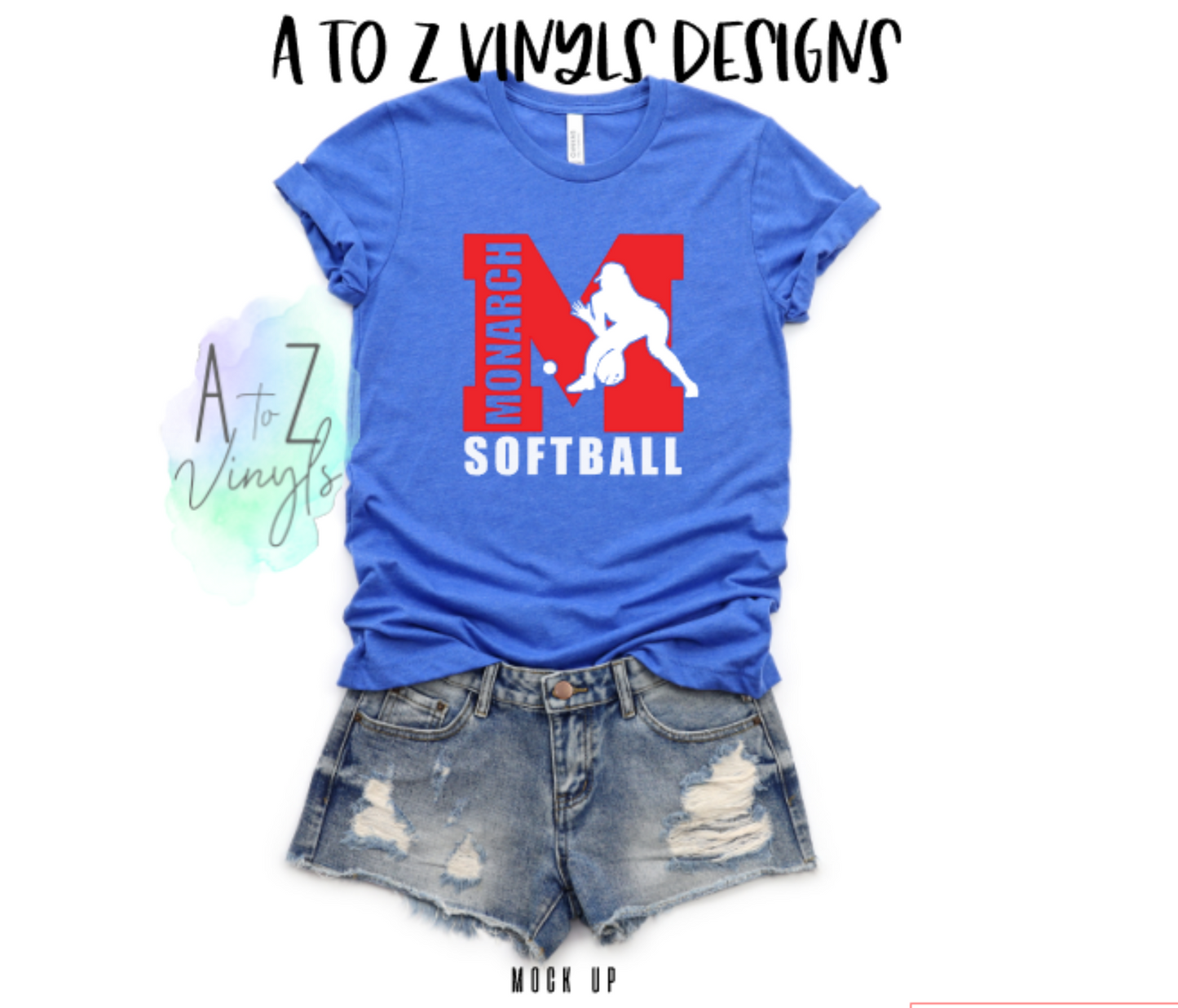 Adult Unisex heather Royal- Monarch softball