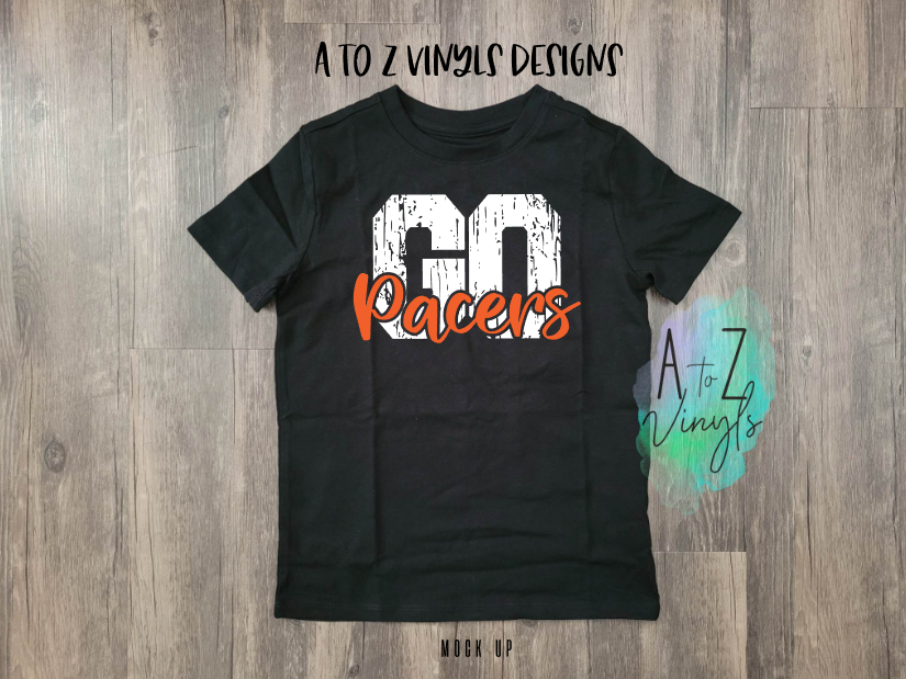 Youth black tee- Go Pacers