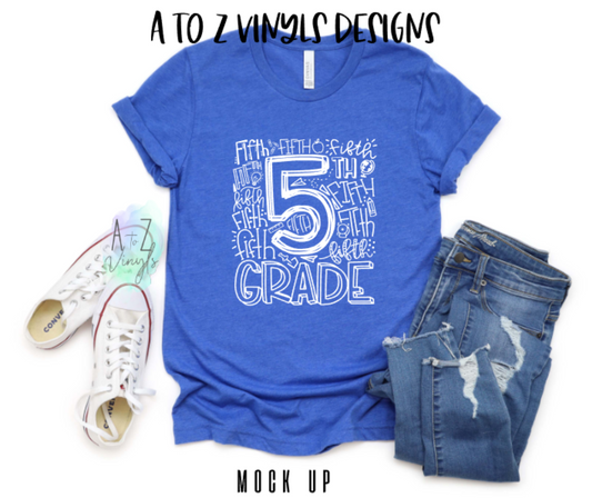 Adult Unisex- 5th grade typography