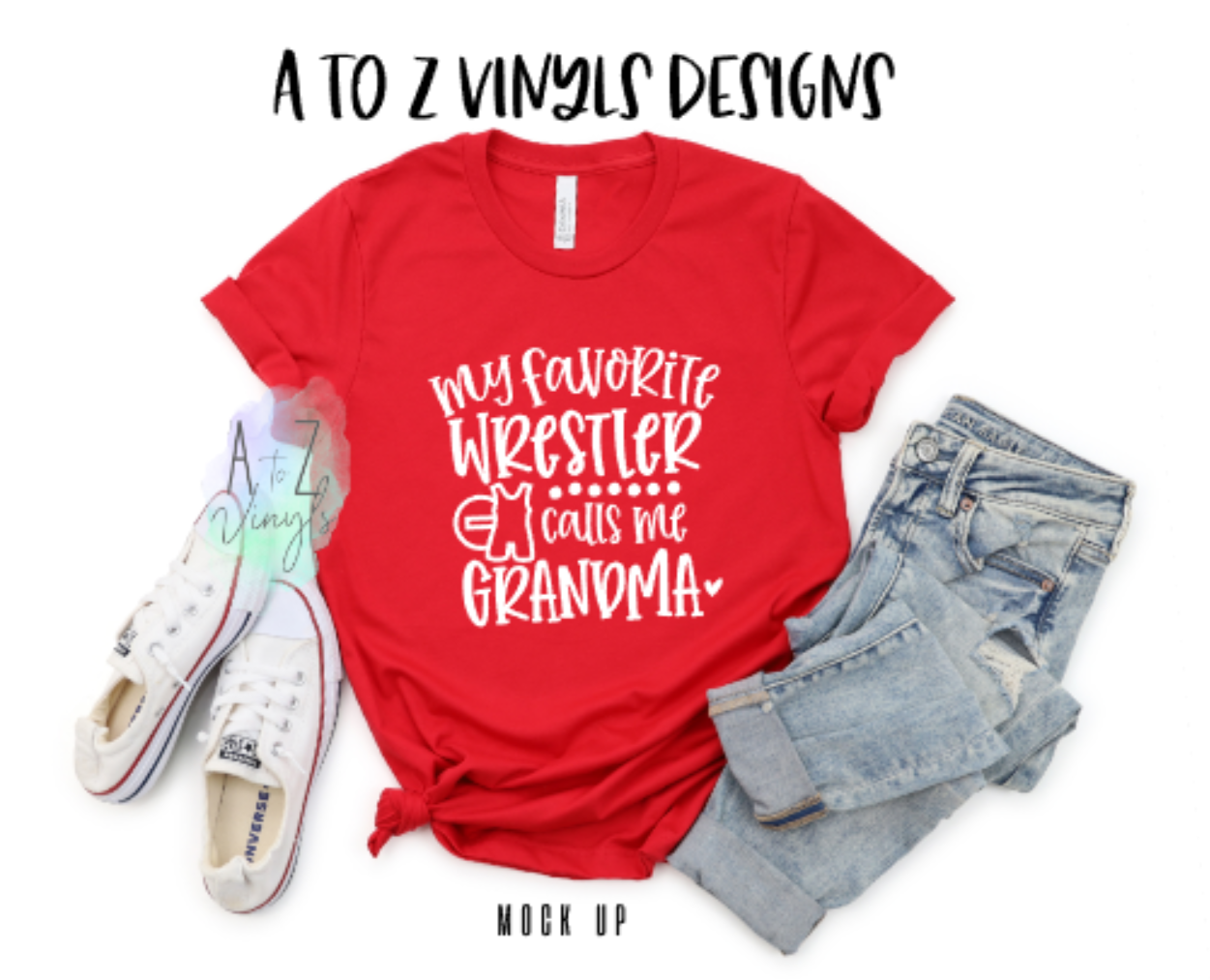 Adult Unisex Red- My Favorite Wrestler