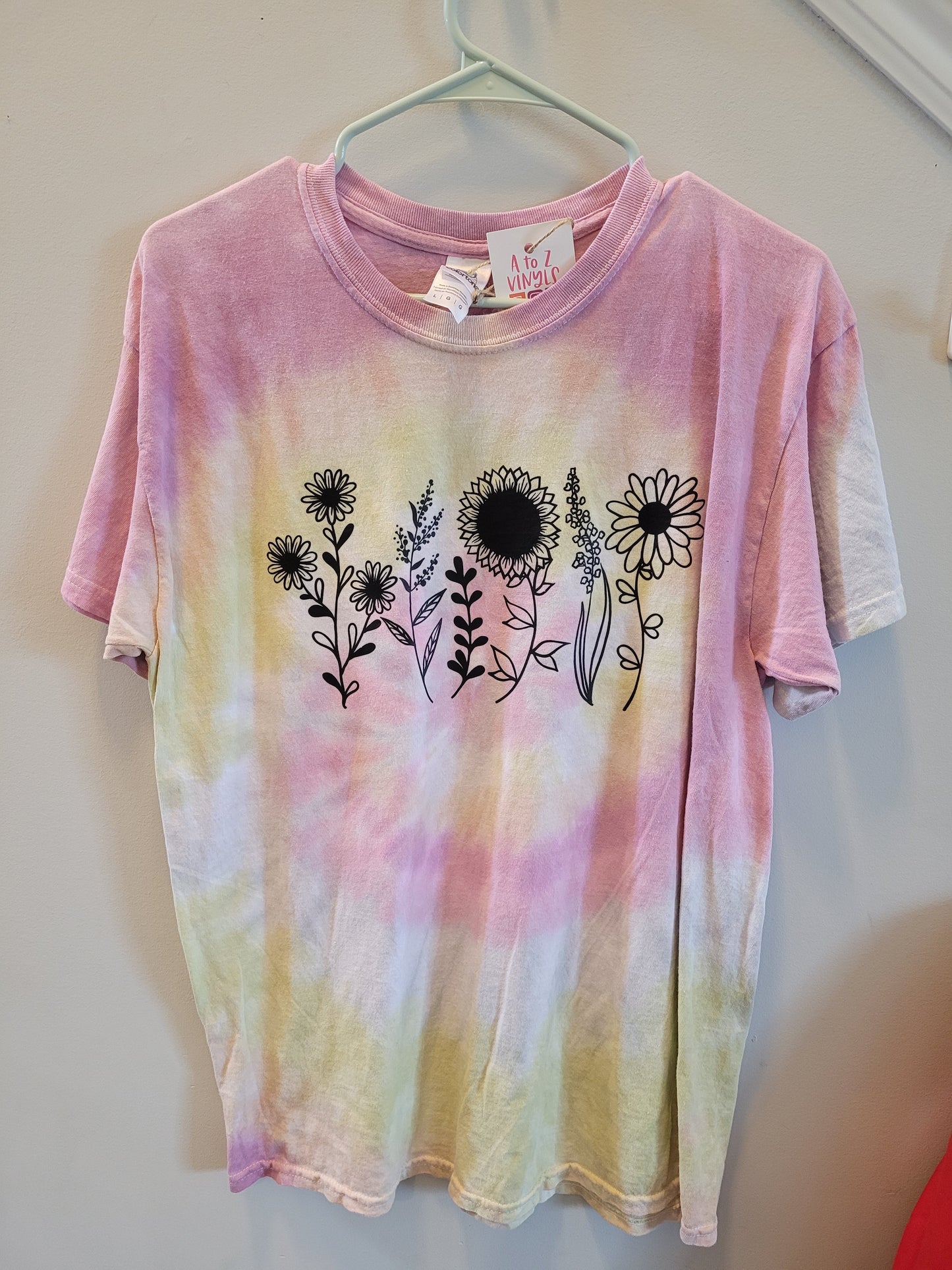 Adult LARGE- Floral tie dye