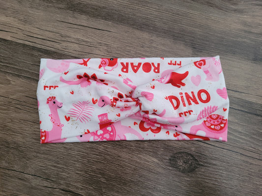 Youth topknot headband- Dinos