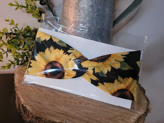 Adult Topknot Headbands- Sunflowers