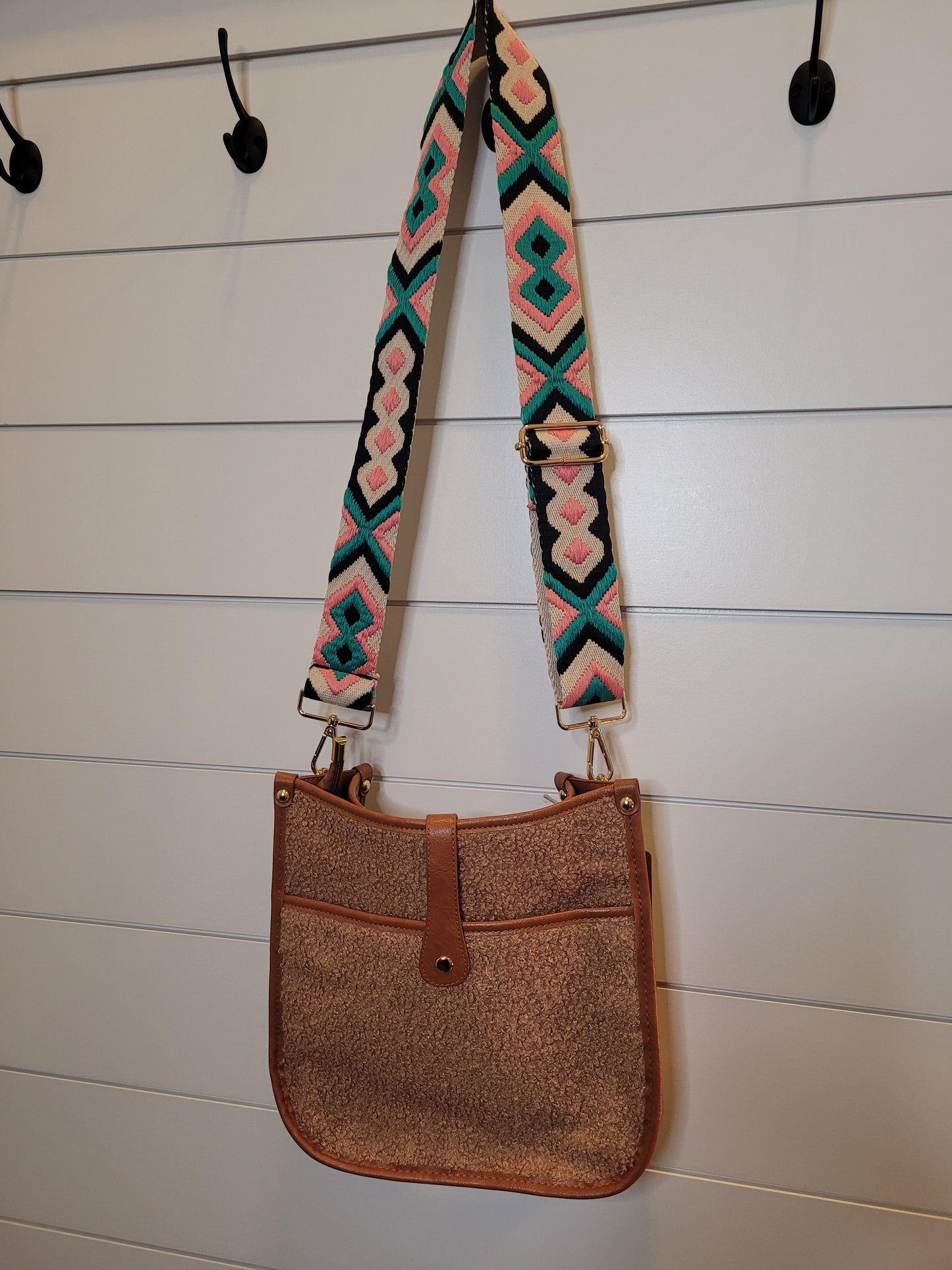 Sherpa Crossbody- brown