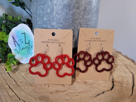 Dangles- Paw Print earrings