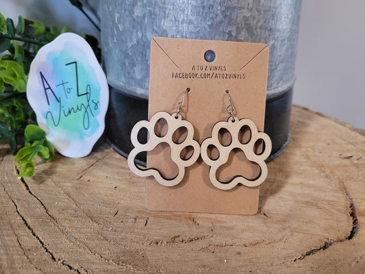 Dangles- Maple Paw print