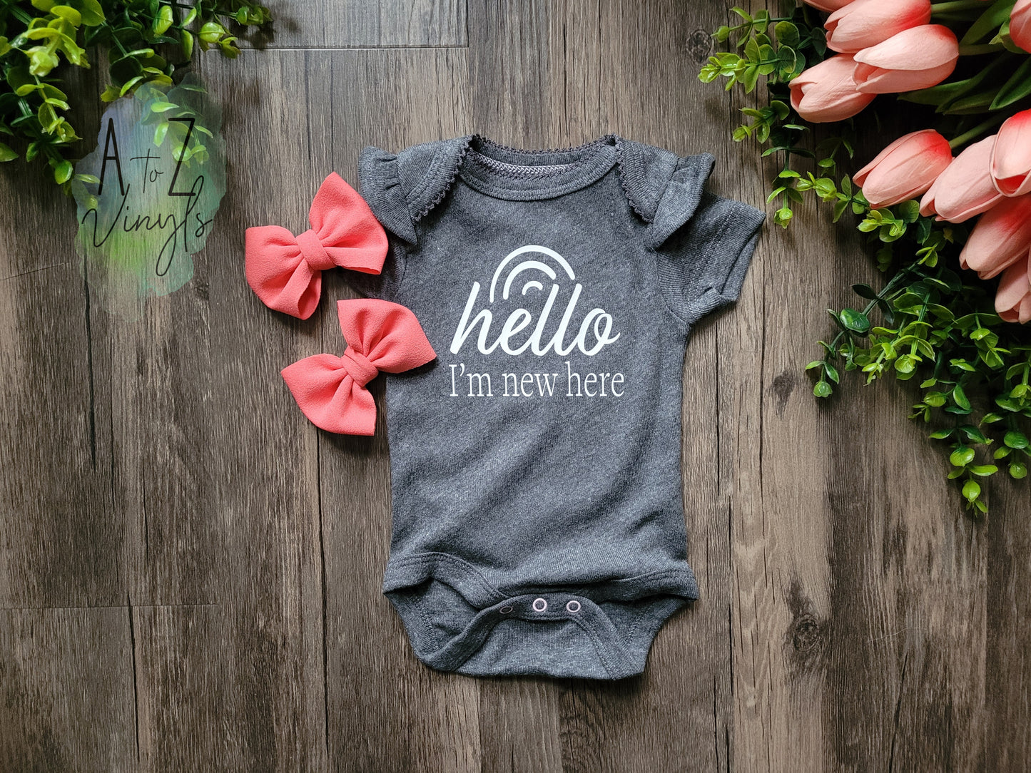 Newborn Grey body suit- hello I'm new here