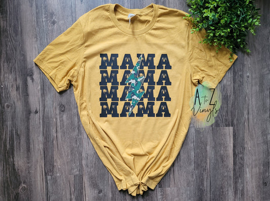 Adult LARGE mustard -Mama camo bolt