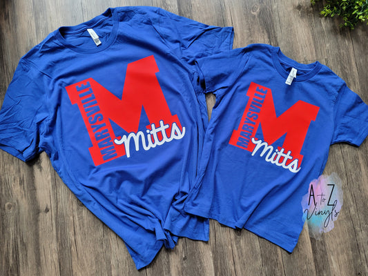 Adult Unisex Royal Marysville Mitts tee