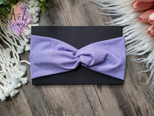 Adult Topknot Headbands- Heathered Purple