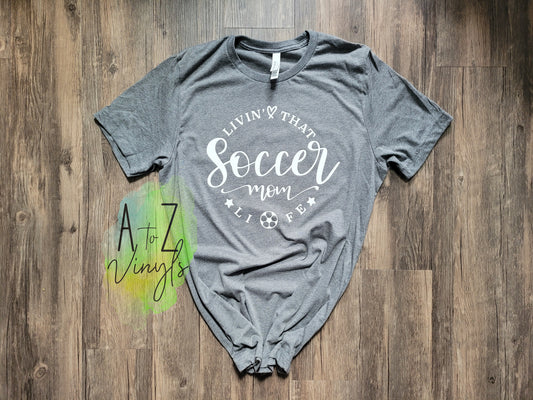 Adult Unisex Grey tee- Soccer Mom Life